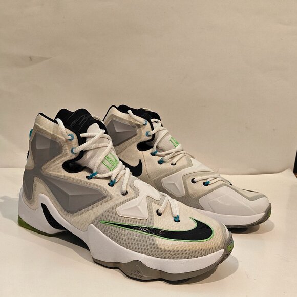 Nike LeBron 13 Command Force 807219-100 2016 Men’s Size 13 White Green Shoes - Picture 1 of 16